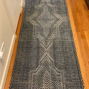 New West Elm Indra Flatweave Durable Intricate Pattern long lasting Runner Rug